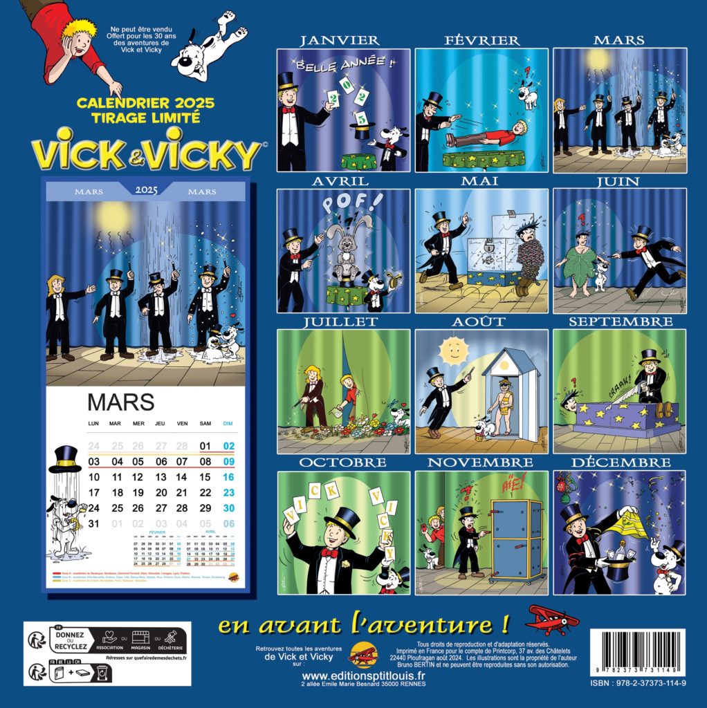 Calendrier 2025 : Vick et Vicky et la magie…
